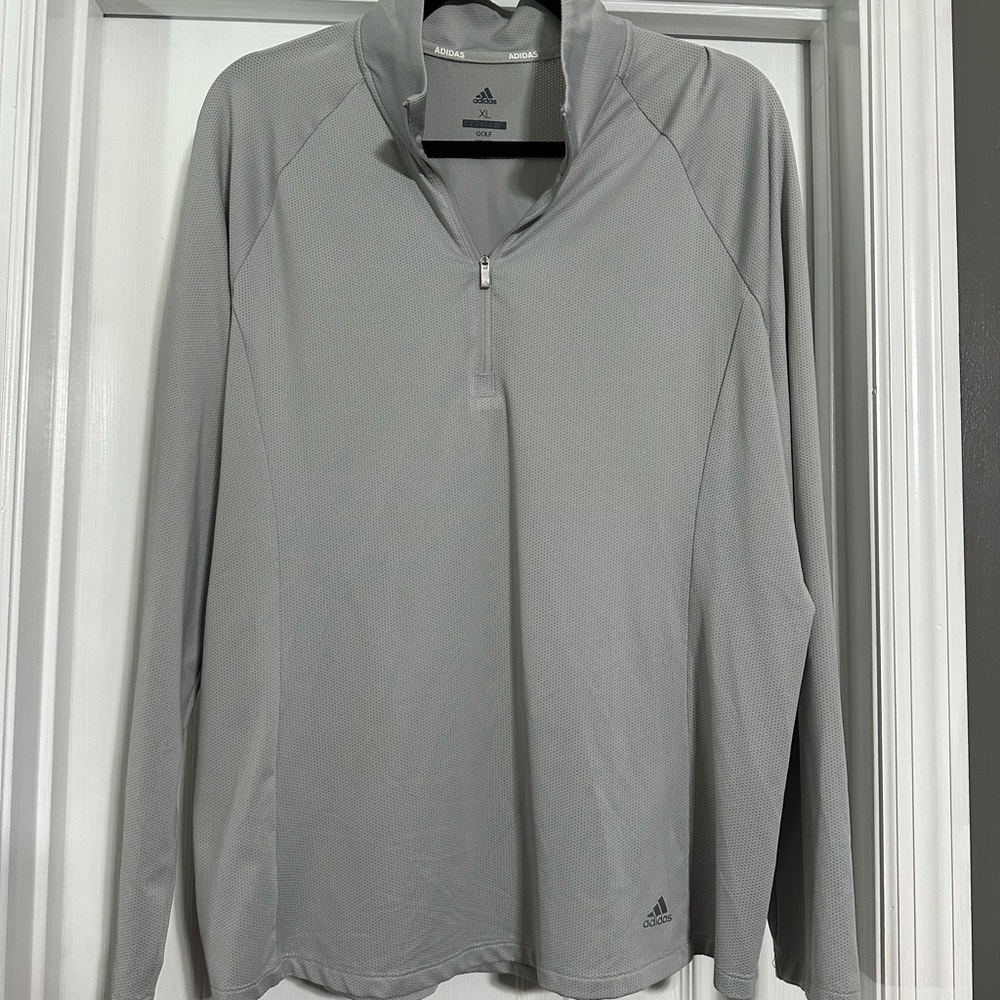 Adidas Light Gray Golf Pullover